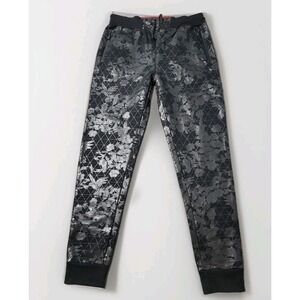 Jordan Craig Joggers Mens Sz L NWT Black Floral Metallic Legacy Edition 8211